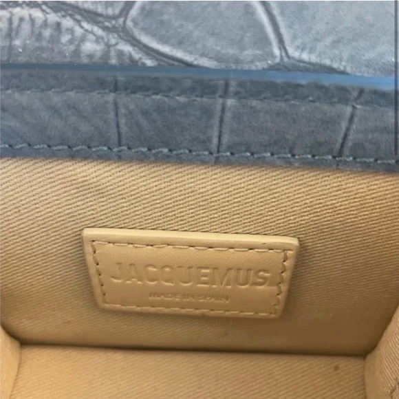 Le Chiquito Jacquemus Mini bag Cro-co embossed Leather Blue With dust bag - Picture 5 of 11